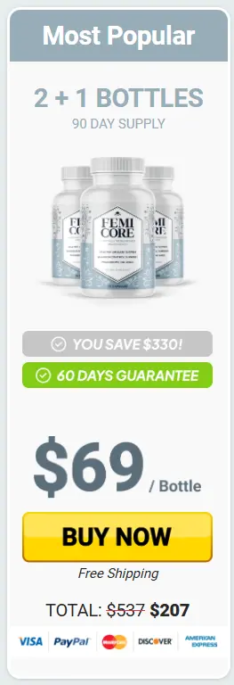 Femicore  3 Bottle Price